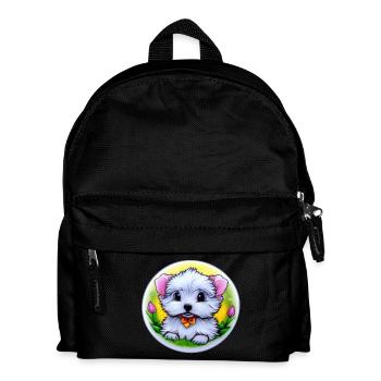 Dog puppy - Kids' Backpack - black - Front