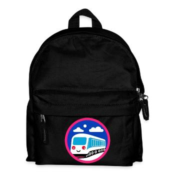 Locomotive, train, railway - Kids' Backpack - black - Front