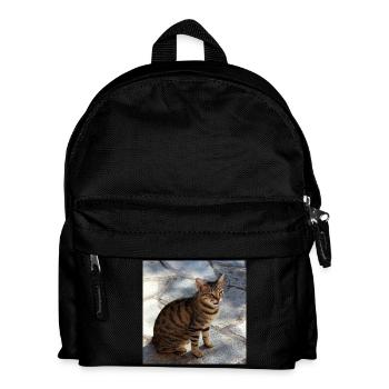 Chat chaton affiche chat carré affiche - Sac à dos Enfant - noir - Devant