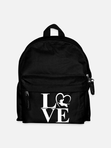 Dachshund Dackel Love Heart - Kids' Backpack - black