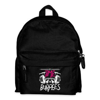 Ist Zeit für Burpees Design - Kinder Rucksack - Schwarz - Vorne
