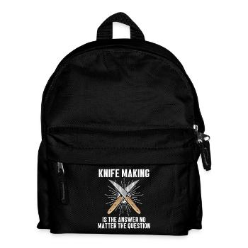 Knife Making Blacksmith Design - Kids' Backpack - black - Front
