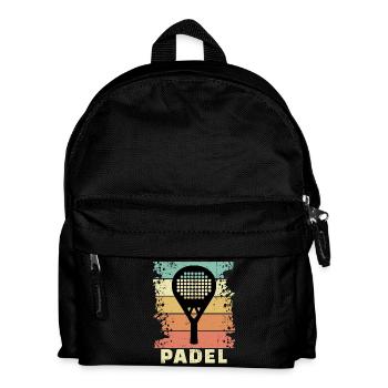 Tennis Sportart Padel Spruch Padelspiel Schläger - Kinder Rucksack - Schwarz - Vorne