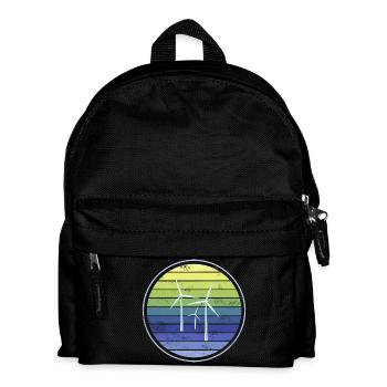 Wind Energy Sustainability - Kids' Backpack - black - Front