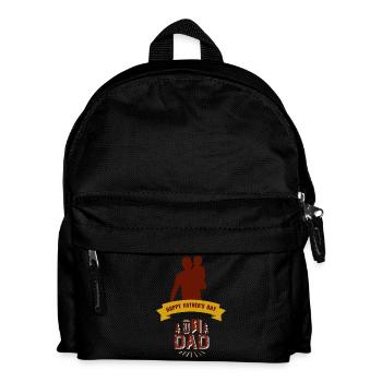 Geschenk Vatertag - Papa ist der Beste / Männertag - Kinder Rucksack - Schwarz - Vorne