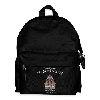 Memmingen, Siebendächerhaus, Schwaben, Bayern - Kinder Rucksack - Schwarz - Vorne