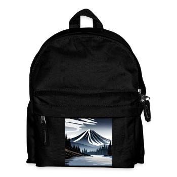 Vulkanlandschaft - Kinder Rucksack - Schwarz - Vorne