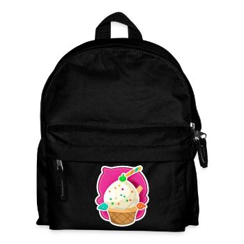 Eis, Eiscreme - Kinder Rucksack - Schwarz - Vorne