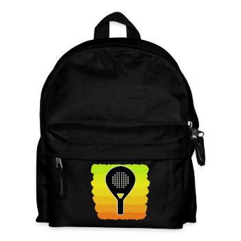 Padelspiel Tennis Schläger Padel Sportart Fans - Kinder Rucksack - Schwarz - Vorne