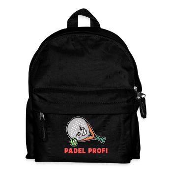Schläger Bälle Statement Padel Spieler Sportart - Kinder Rucksack - Schwarz - Vorne