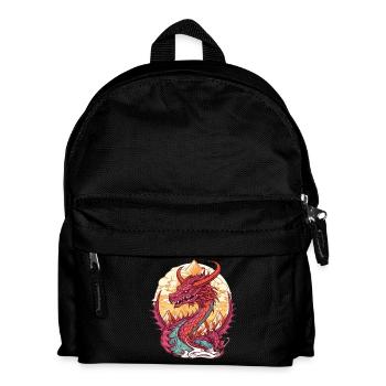 Dragon volcanique lever du soleil - Sac à dos Enfant - noir - Devant