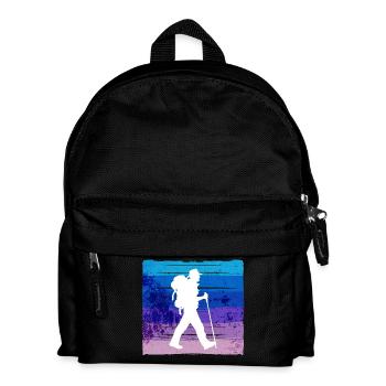 Mountain Summit Hike Hikers Hiking Mountaineering - Kids' Backpack - black - Front