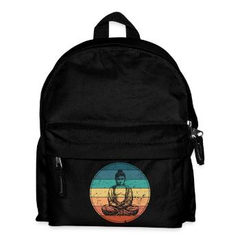 Buddha in Rainbow Meditation - Kids' Backpack - black - Front
