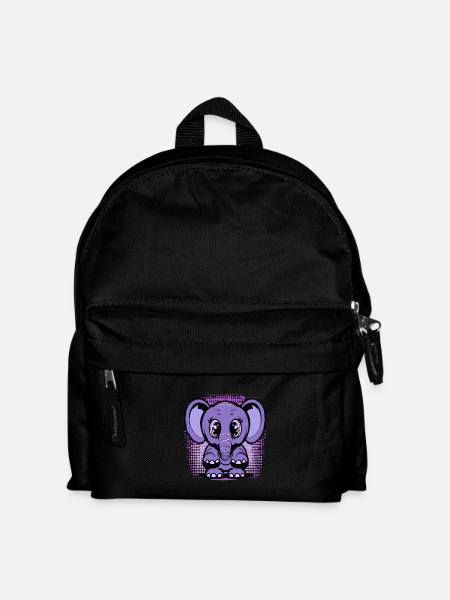 Cute baby elephant - Kids' Backpack - black