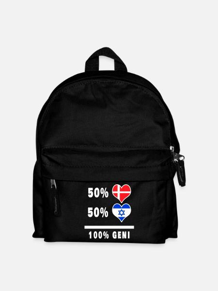 Israel and Denmark 100% genius flag - Kids' Backpack - black
