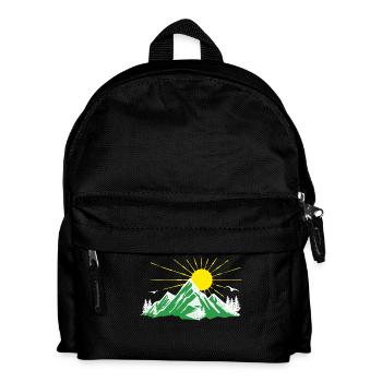 Montagne, Nature, Randonnée, Amoureux de la nature, Glaciers - Sac à dos Enfant - noir - Devant