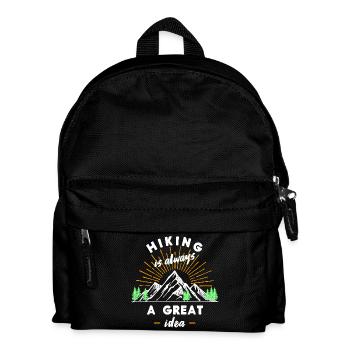 Glacier Mountains Hiking Statement Wanderer Nature - Kids' Backpack - black - Front