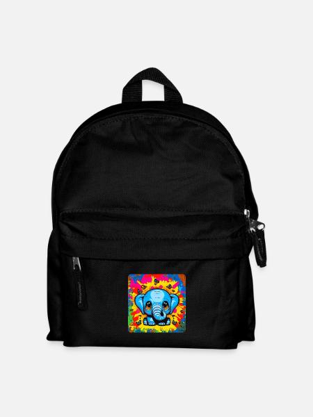 Power of an Elephant, Love of a Baby - Kids' Backpack - black