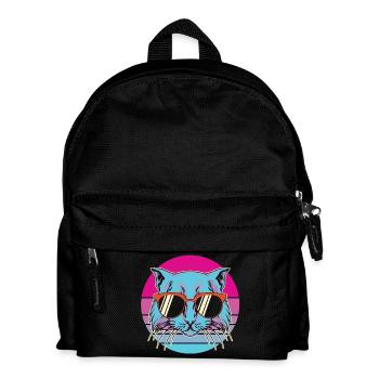 Katze, Katze also, ich liebe Katzen - Kinder Rucksack - Schwarz - Vorne