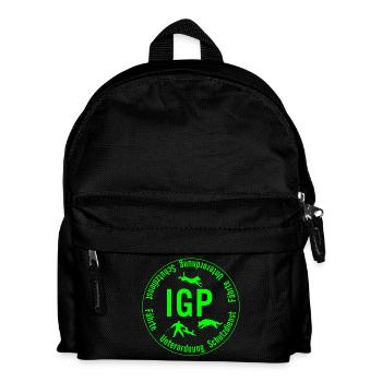 IGP Hundesport - rund, gruen - Kinder Rucksack - Schwarz - Vorne