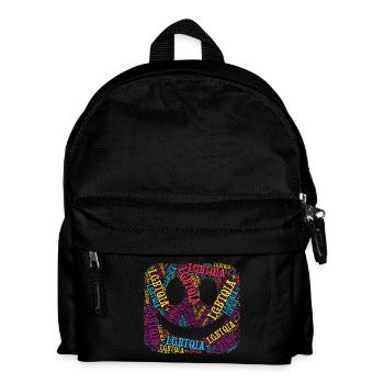 LGBTQIA+ T-shirt souriant Visage Nuage de mots Gay Pride - Sac à dos Enfant - noir - Devant