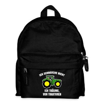 Landmaschinen Fahrzeug Statement Bauernhof Traktor - Kinder Rucksack - Schwarz - Vorne