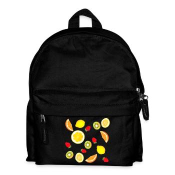 Auswahl an frischem Obst - Kinder Rucksack - Schwarz - Vorne