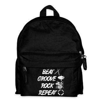 Beat Groove Rock Repeat - Kinder Rucksack - Schwarz - Vorne