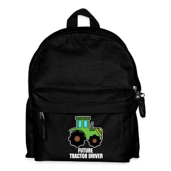 Fahrzeug Landmaschinen Statement Traktor Bauer - Kinder Rucksack - Schwarz - Vorne