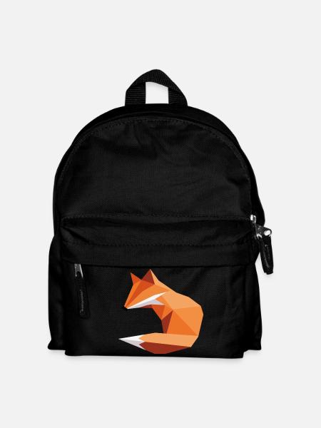 fuchs ORGAMI style - Kinder Rucksack - Schwarz
