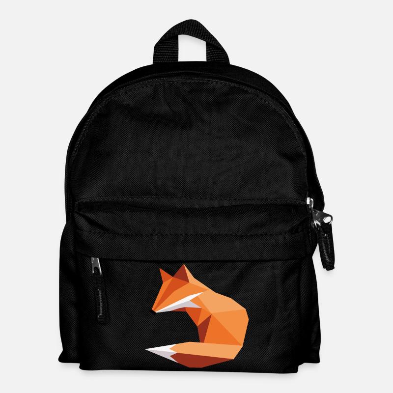 fuchs ORGAMI style - Kinder Rucksack - Schwarz
