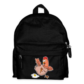 Funny Chicken - Farmer Farmers Chicken Chickens - Kids' Backpack - black - Front