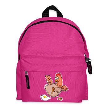 Lustiges Huhn - Landwirt Landwirte Huhn Hühner - Kinder Rucksack - Fuchsia - Vorne