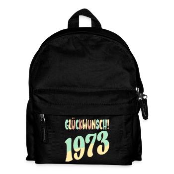 Glückwunsch Jahr 1973 - GEBURTSTAG - Kinder Rucksack - Schwarz - Vorne