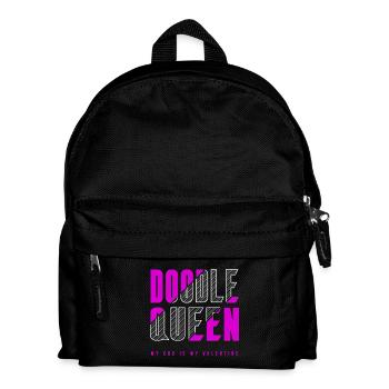 Doodle Königin - Kinder Rucksack - Schwarz - Vorne