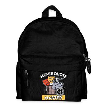 Kinoabend Fernsehabend Movies Statement Kino Filme - Kinder Rucksack - Schwarz - Vorne