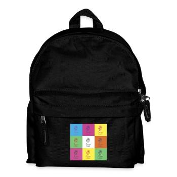 Mikrofon Design - Kinder Rucksack - Schwarz - Vorne