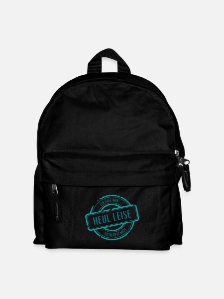 Heul Leise Zynischer Spruch - Kinder Rucksack - Schwarz