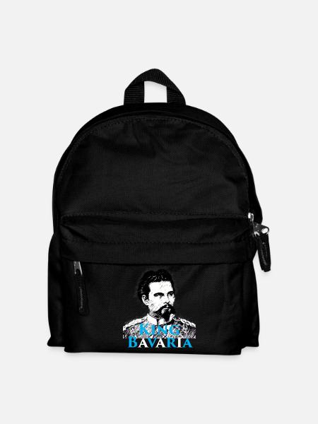 King Bavaria – König Ludwig II. Bayern Motiv - Kinder Rucksack - Schwarz