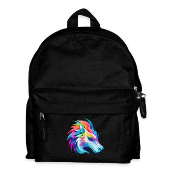 Rainbow Dragon Head - Kids' Backpack - black - Front