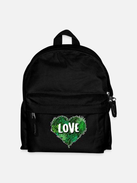 Heart Earth Mother Nature Saying Nature Conservation Environment - Kids' Backpack - black