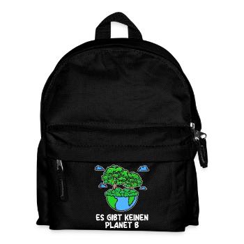 Baum Planet Erde Statement Umwelt Umweltfreundlich - Kinder Rucksack - Schwarz - Vorne