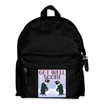 GET WELL SOON - PENGUIN ANIMAL BIRDS - WINTER - Kids' Backpack - black - Front