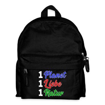 Natur Erde Umwelt Umweltfreundlich Statement - Kinder Rucksack - Schwarz - Vorne