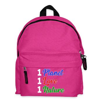Mother Earth Planet Nature Statement Conservation - Kids' Backpack - fuchsia - Front