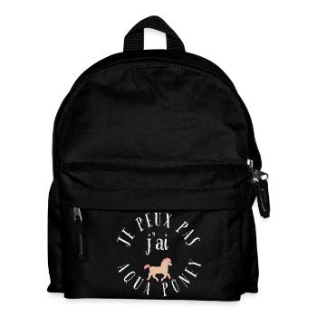je peux pas j'ai aqua poney - Sac à dos Enfant - noir - Devant