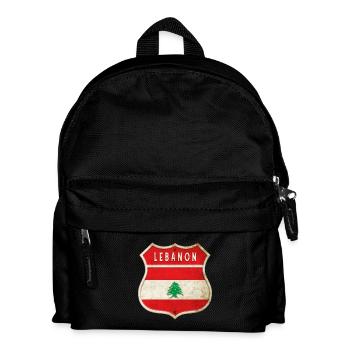 Conception des drapeaux des armoiries du Liban - Sac à dos Enfant - noir - Devant