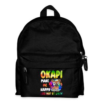 Okapi Wächter des Waldes - Kinder Rucksack - Schwarz - Vorne