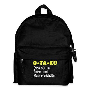 Manga Statement Anime Otaku Mangastyle Trickfilm - Kinder Rucksack - Schwarz - Vorne