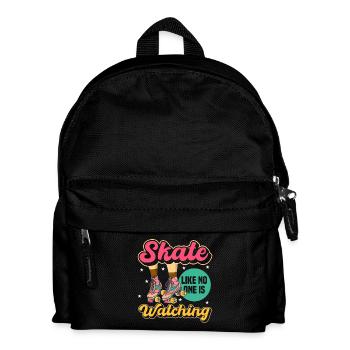 Rollschuh Design - Kinder Rucksack - Schwarz - Vorne